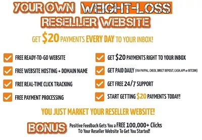 Website WEIGHT LOSS Website Business For Sale - Make Money $20 Commissions • $11.95