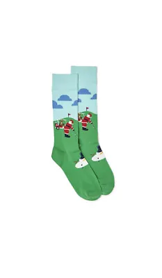 Holiday Time Men's Golfing Santa Socks Size 6-12  New  • $8.50