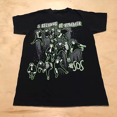 J111 5 Seconds Of Summer SOS T-Shirt Black Size Medium • $9.18