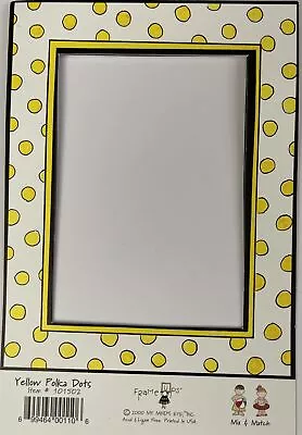 YELLOW POLKA DOTS Die-Cut “Frame Ups”(5”x6-1/2”)By My Minds Eye •Spots•Sunshine• • $2.79