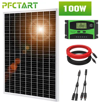 100W Solar Panel Kit Monocrystalline 12V Solar Panels Camp RV Caravan Boat Car • £92.88