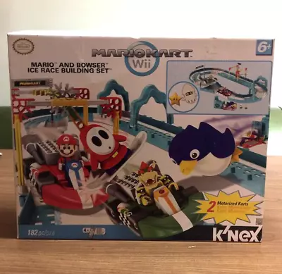 K'nex Super Mario Kart Wii Mario Bowser Ice Race Building Set 38189 Nintendo NIB • $74.99