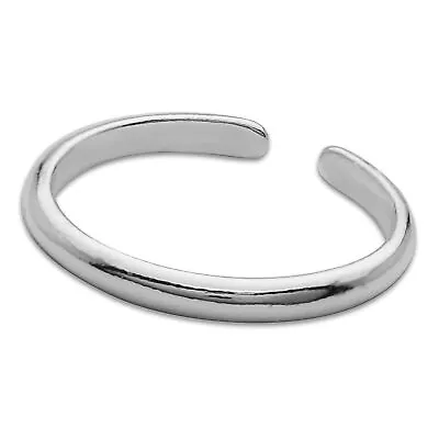 Sterling Silver Plain Toe Ring High Polished 925 Adjustable Beach Jewelry • $9.99
