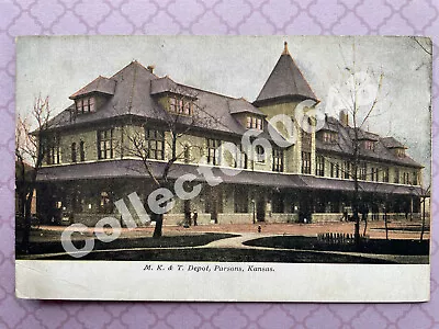 Parsons KS-MK&T Train Depot-Railroad Station-RR-Labette County-Kansas • $7.95