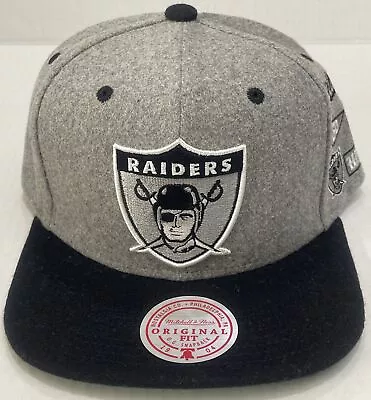 Mitchell & Ness Nfl Melton Patch  Raiders Snapback Cap Hat Gorra • $49.99