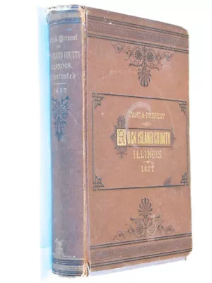 Rock Island County Illinois IL History 1877  First Ed Genealogy Moline Silvis • $125