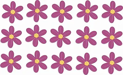 X15Purple Daisy Flower-Vinyl Stickers- Cold Cups/Walls/Tumbler-Flower Decor00732 • £3.99