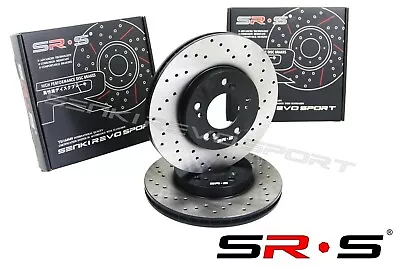 SRS Drilled Front Disc Brake Rotors For 2008-2017 Mitsubishi Lancer DE ES GTS • $97.49