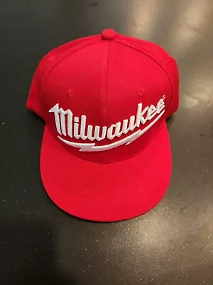 Milwaukee Tools Red Hat White Logo Trucker Hat Cap Snap Back Strap • $16.99