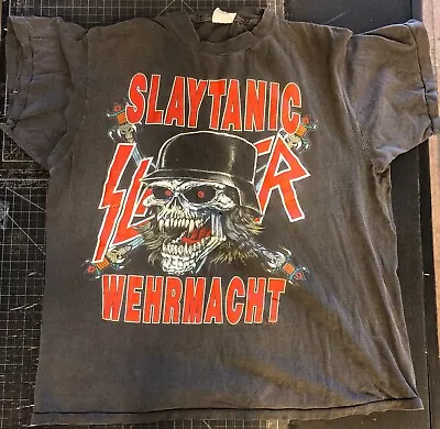 Vintage 1989 SLAYER World Sacrifice Tour Concert T-shirt RARE • $58