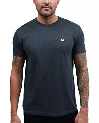  Mens T Shirt With Logo - Short Sleeve Crew Neck Soft X-Large Dark Navy Heather • $40.41