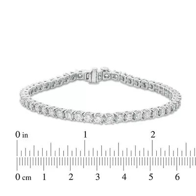 10k White Gold Diamond Tennis Bracelet • $2500