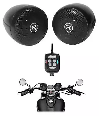 Rockville Motorcycle Bluetooth Audio System Handlebar Speakers For Honda GL1500C • $89.95