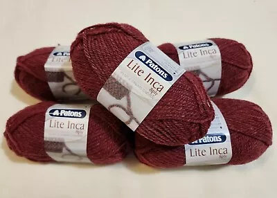 Patons Lite Inca 8ply Yarn. 5 X 50g Balls. Rust Colour. Wool/Alpaca/Acrylic. • $25