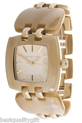 Michael Kors Chip Sand Resin Horn+espresso Brown Tone Bracelet Watch Mk4265 • $153.29