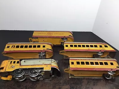 American Flyer Hiawatha Streamline O Gauge Engine & 4 Cars Trains Untested Vtg. • $199.99