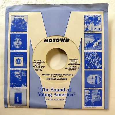 MICHAEL JACKSON 45 I Wanna Be Where You Are MOTOWN Mono/stereo MINT-    Gt 218 • $21