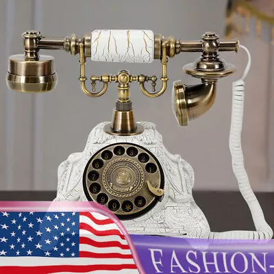 Vintage Telephone Antique Desk Phone Corded Retro Phone Rotary Antique Dial • $56