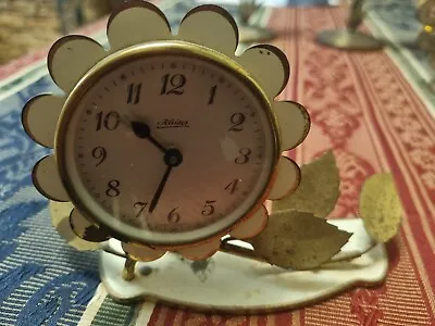 Kienzle Vintage Bedside Alarm Clock Made In Germany Flower 11x15 • $19.95
