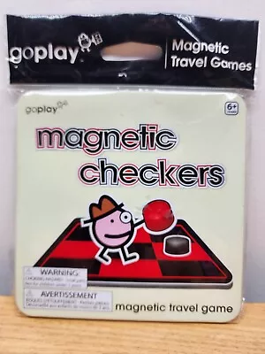 Sealed Magnetic Checkers Travel Game Goplay Toysmith 2015 Ages 6+ • $7