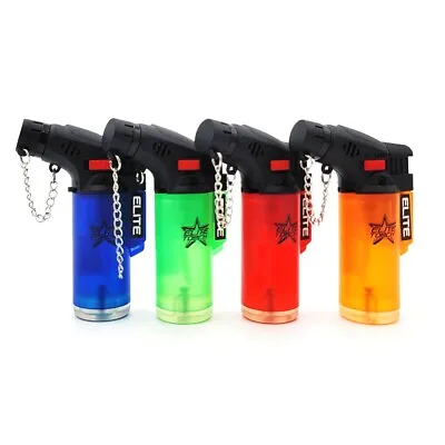 Elite Brands USA Mini Torch Butane Gas Refillable Lighters Bulk Pack Of 10 • $18.99