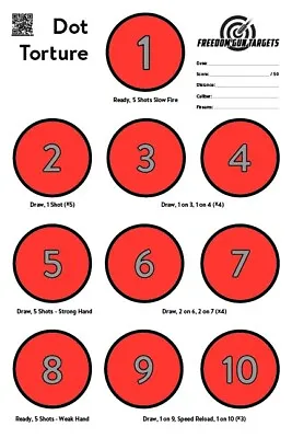 25x Paper Shooting Target For Gun Range Pistol Rifle Firearms Dot Torture 12x18. • $12.89