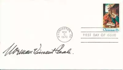 Norman Vincent PEALE / Signed First Day Cover • $60