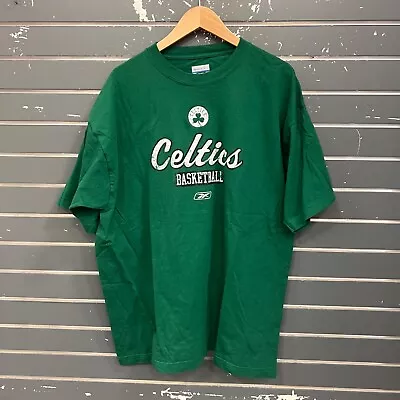 Vtg Reebok NBA Boston Celtics T Shirt Green Mens Sz XL • $10