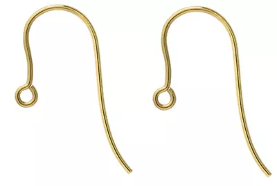 9ct Yellow Gold Hook Earring Pair Jewellery Wires Earring Fasteners X Pair • £24.05