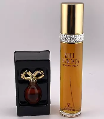 NIB Vintage White Diamonds Elizabeth Taylor Perfume Gift Set 1.7oz And .12oz • $29