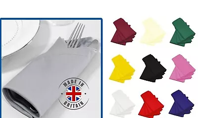 £2.50 • Buy Plain Polyester NAPKINS Wedding Table Cloth Linen Dinner Soft Fabric Metal Rings