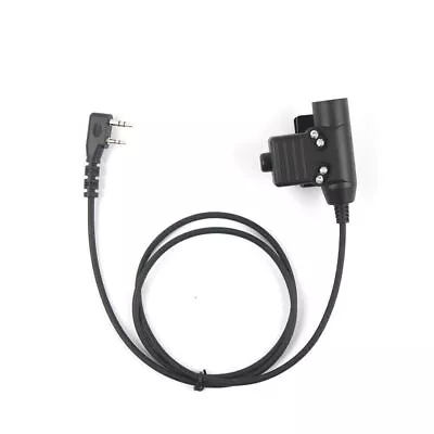 U94 PTT Cable Adapter W/2-Pin Plug For Kenwood Baofeng UV-5R UV-6R Two Way Radio • £11