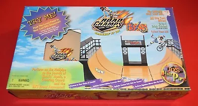 NEW SEALED Vintage 2000 ROAD CHAMPS BXS Half Pipe Bikes Sound BMX Toy No. 25130 • $128.14