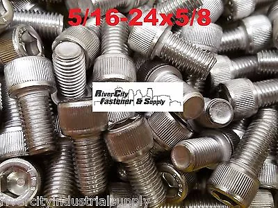 (5) 5/16-24x5/8 Socket Allen Head Cap Screw Stainless Steel Fine Thread   • $8.88