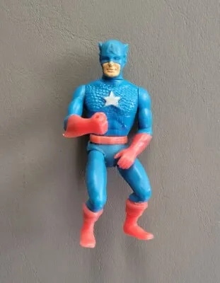 Vintage Captain America Mego Pocket Heroes Action Figure 1975 Bent Knee • $34.99