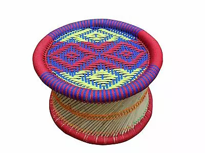 Handmade Meditation Stool Home/Garden/Balcony For Vintage Indian Look Multicolor • $64.99