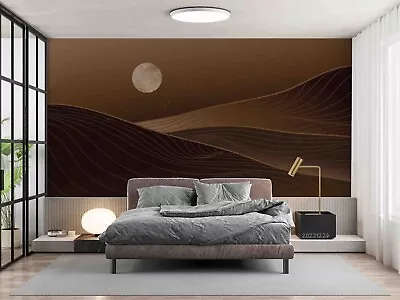 3D Hand Drawn Mountain Sun Self-adhesive Removable Wallpaper Murals Wall 58 • $38.60