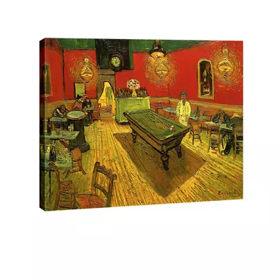 Canvas Print Wall Art Van Gogh Painting Repro Home Room Decor The Night Cafe • £2.99