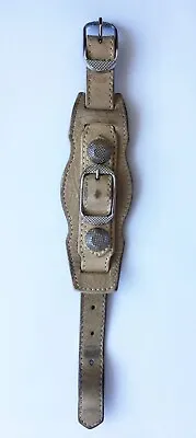 Authentic Balenciaga Leather Bracelet Armband Armband Beige • £75