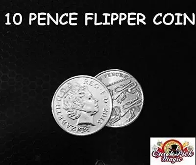 10p FLIPPER COIN - 10 PENCE FLIPPER COIN MAGIC TRICK! GREAT CLOSE UP MAGIC TRICK • £16.99