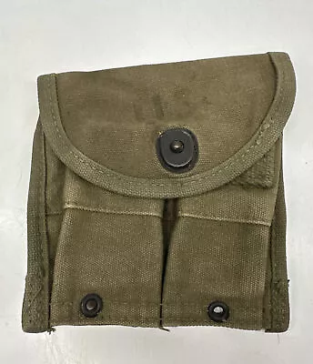 Wwii / Korea Us M-1 M1 Carbine / 1911 Belt Mount Ammo Pouch Od Green Original • $24.99