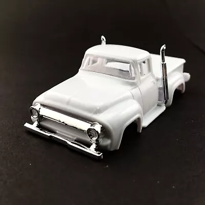 Auto World 56 Ford Pickup Unpainted Body Chrome Bumper & Pipes Fits AW 4Gear • $26.75