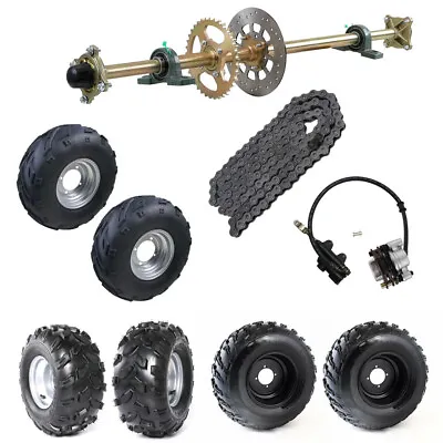 44  Rear Live Axle Kit 7'' 8'' 10'' Tires Wheel Hub Brake For 4 Wheeler Go Carts • $115.99