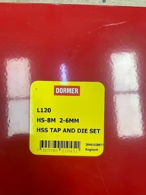 £280 • Buy HSS TAP AND DIE SET Dormer L120 M8 2-6mm 