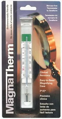 GeraTherm Mercury Free Oral Thermometer F°&C° W/Case #20040 Magnatherm Magnifier • $16.49