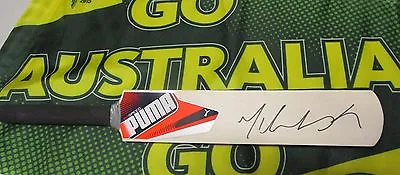 $125 • Buy Mitch Marsh (Australia) Signed Puma Mini Cricket Bat + COA & Photo Proof