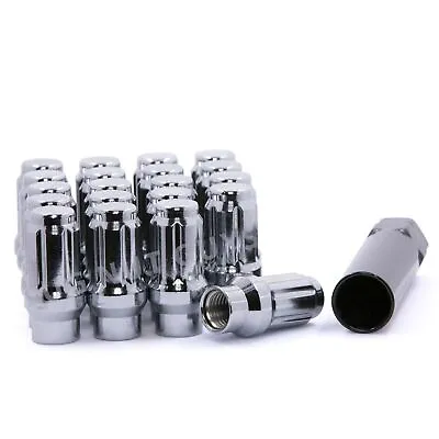 20 Lug Nuts 6-Spline ET Style Tuner 1/2-20 Chrome Bulge Acorn Conical Seat • $30.70