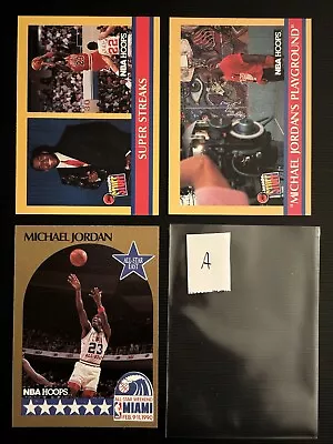 1990 Hoops Michael Jordan #5 382 & 385 - 3x Card Lot (a) • $1.09