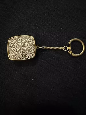 Vintage Sankyo Miniature Wind-up Music Box Keychain Gold Color Working • $18.95