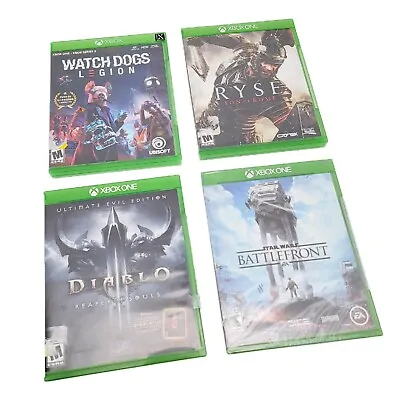 $30 • Buy Microsoft XBOX ONE 4pc Video Game Bundle Star Wars RYSE Diablo Watch Dogs
